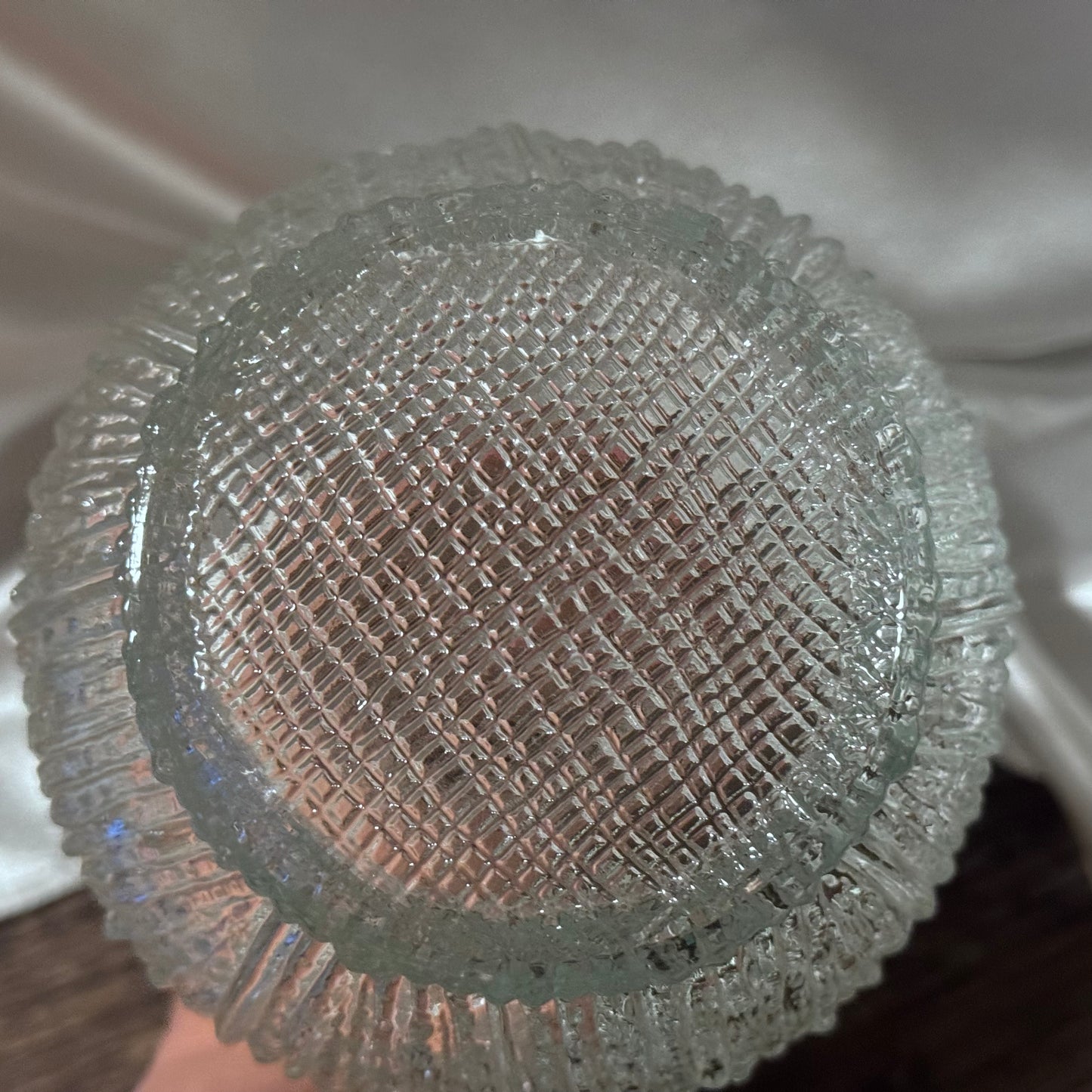 Oberglas Nordic Bark Austria Clear Glass Decanter W/Stopper