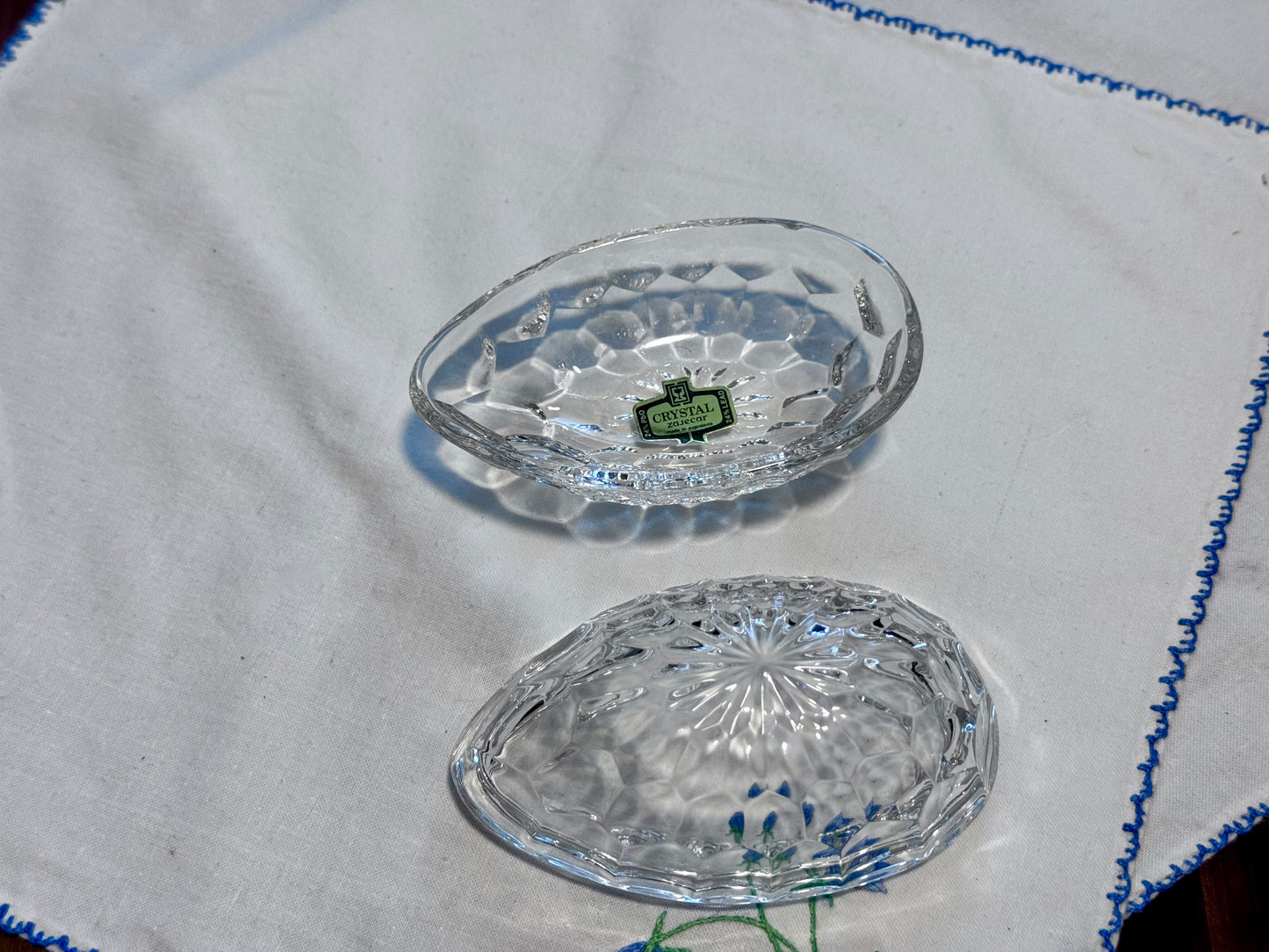 Small Crystal Egg Trinket Box With Lid