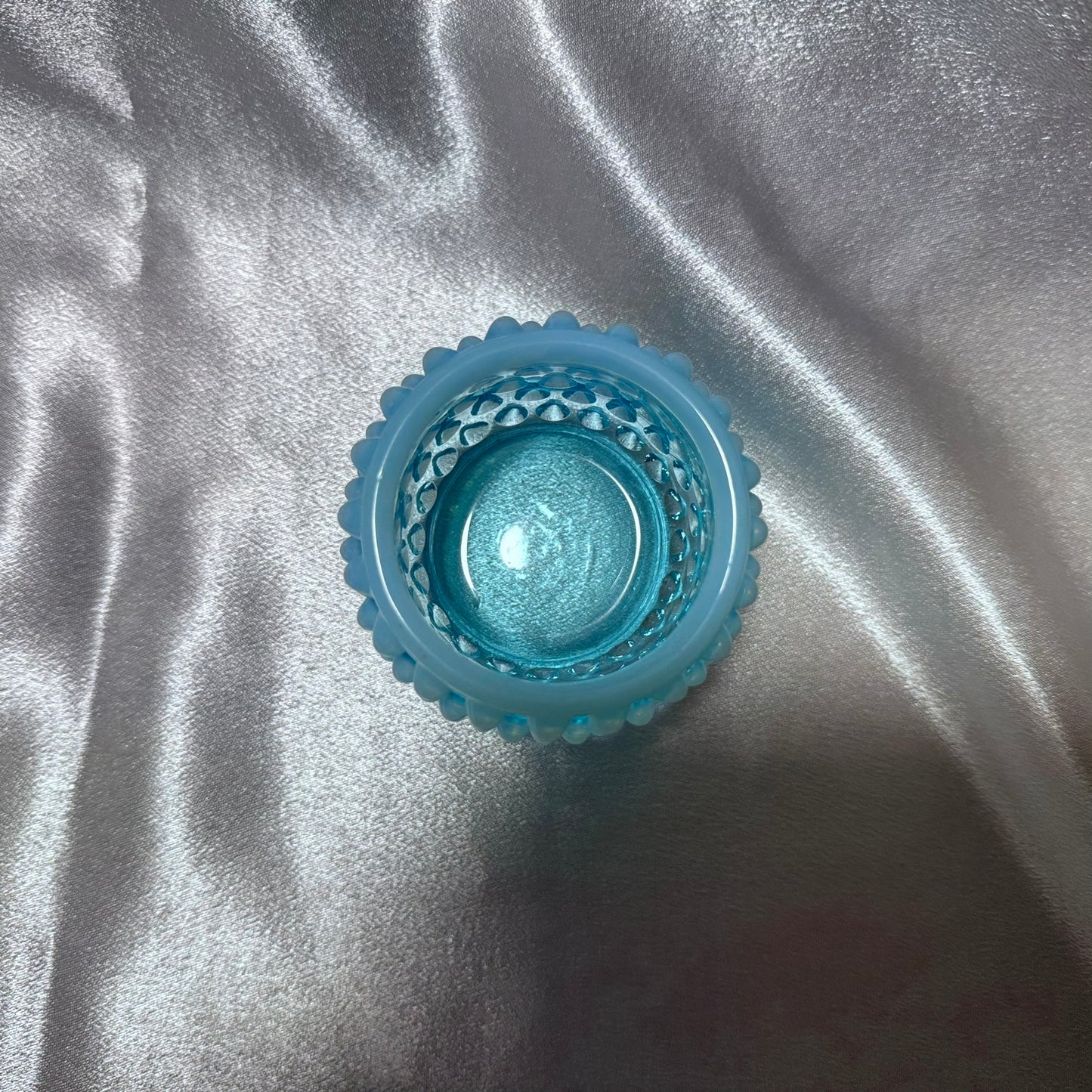 Fenton Aqua Blue Toothpick/Condiment Jar