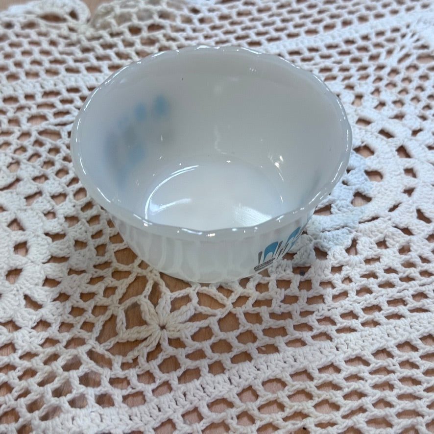 Fire King 'Blue Heaven' Milk Glass Custard Cup