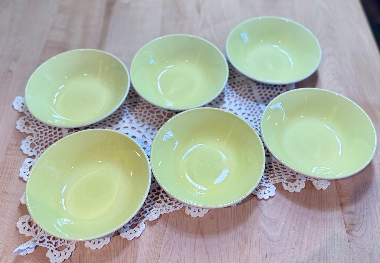 Biltons England 'Galaxy' Yellow Soup/Cereal Bowls