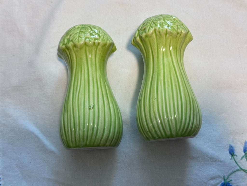 Vintage Celery Stalk Salt & Pepper Shaker Set