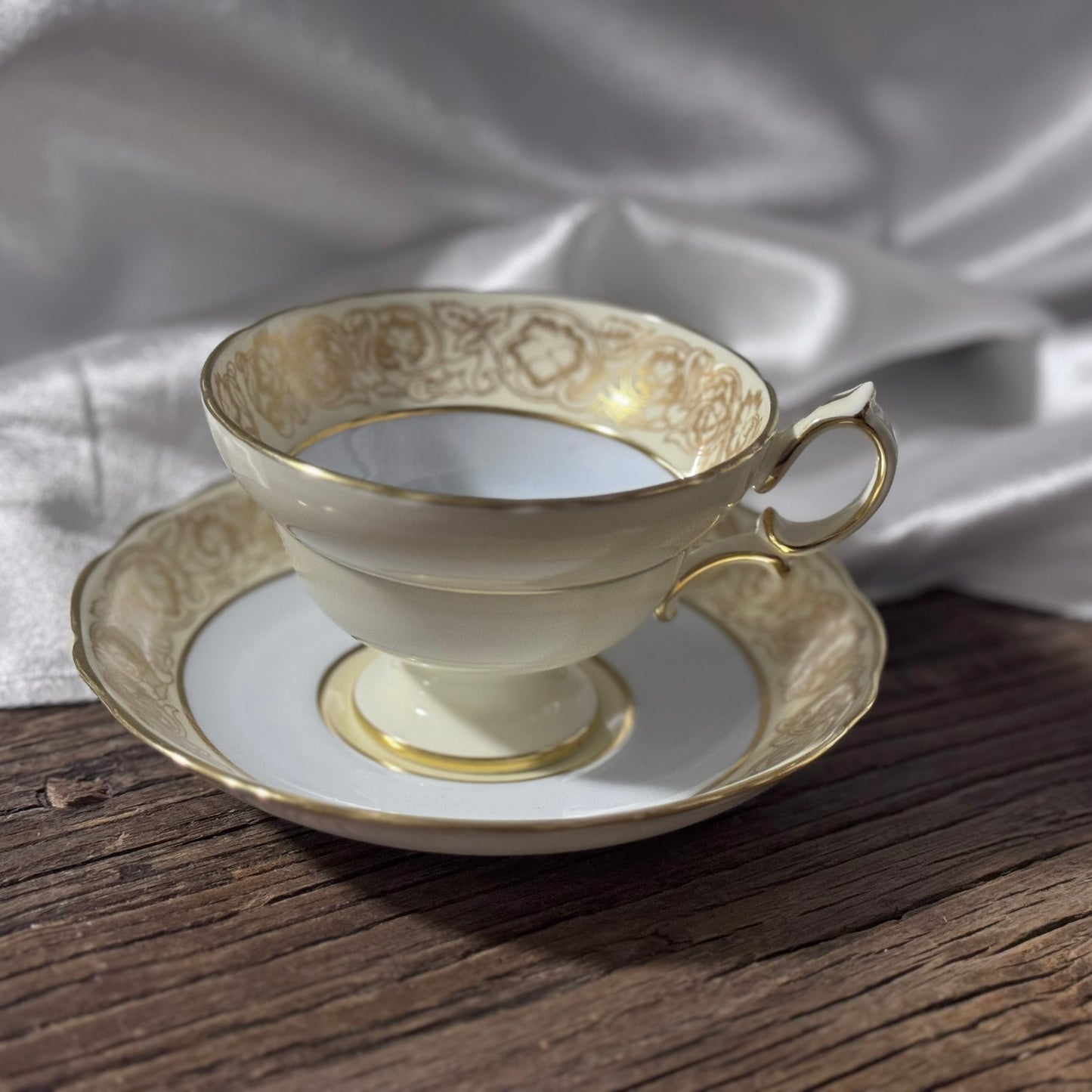 Hammersley Gold Lace Tea Cup and Saucer