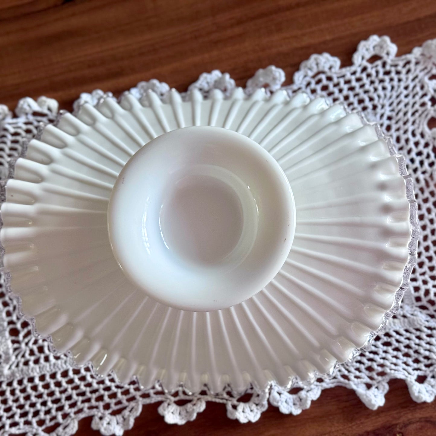 Fenton Silver Crest Banana Fruit Bowl