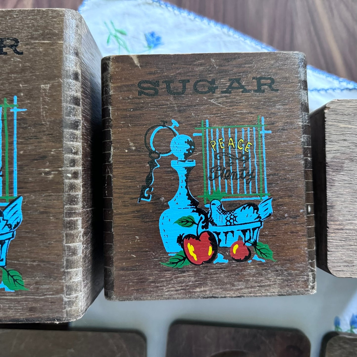 Wooden Canisters Set of 3