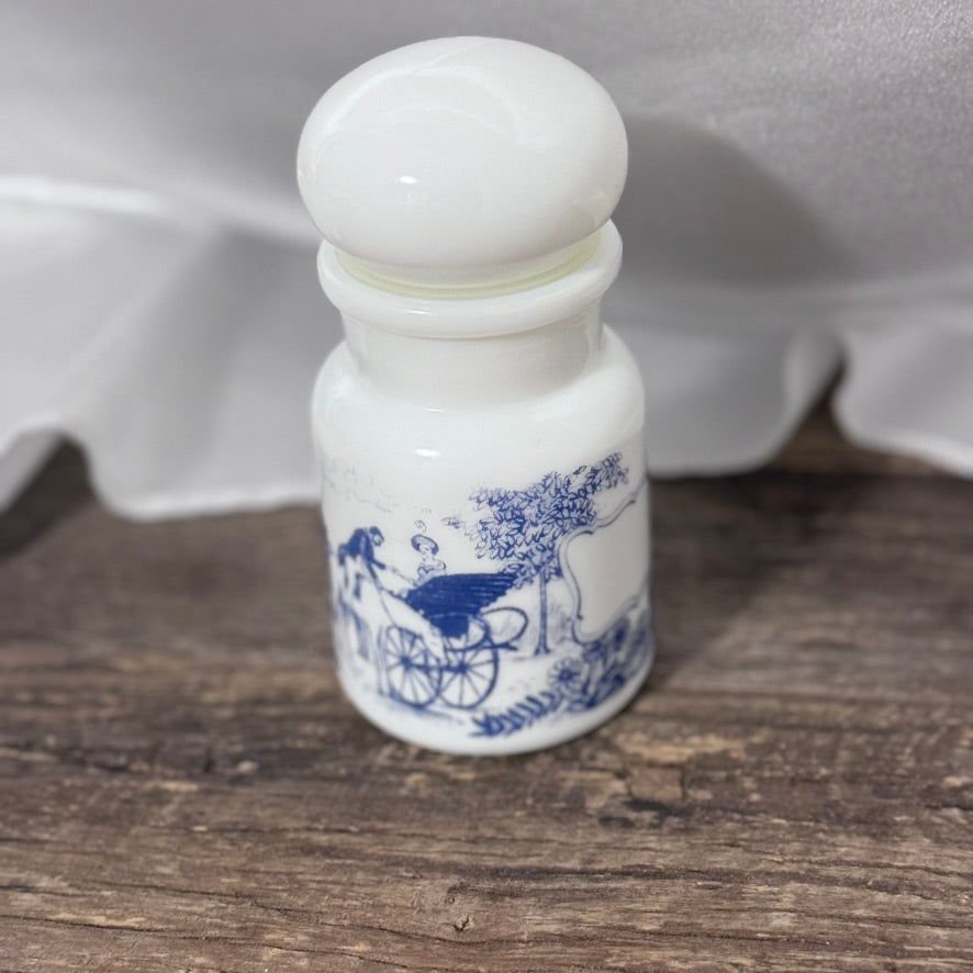 Small Blue Victorian Apothecary Jars
