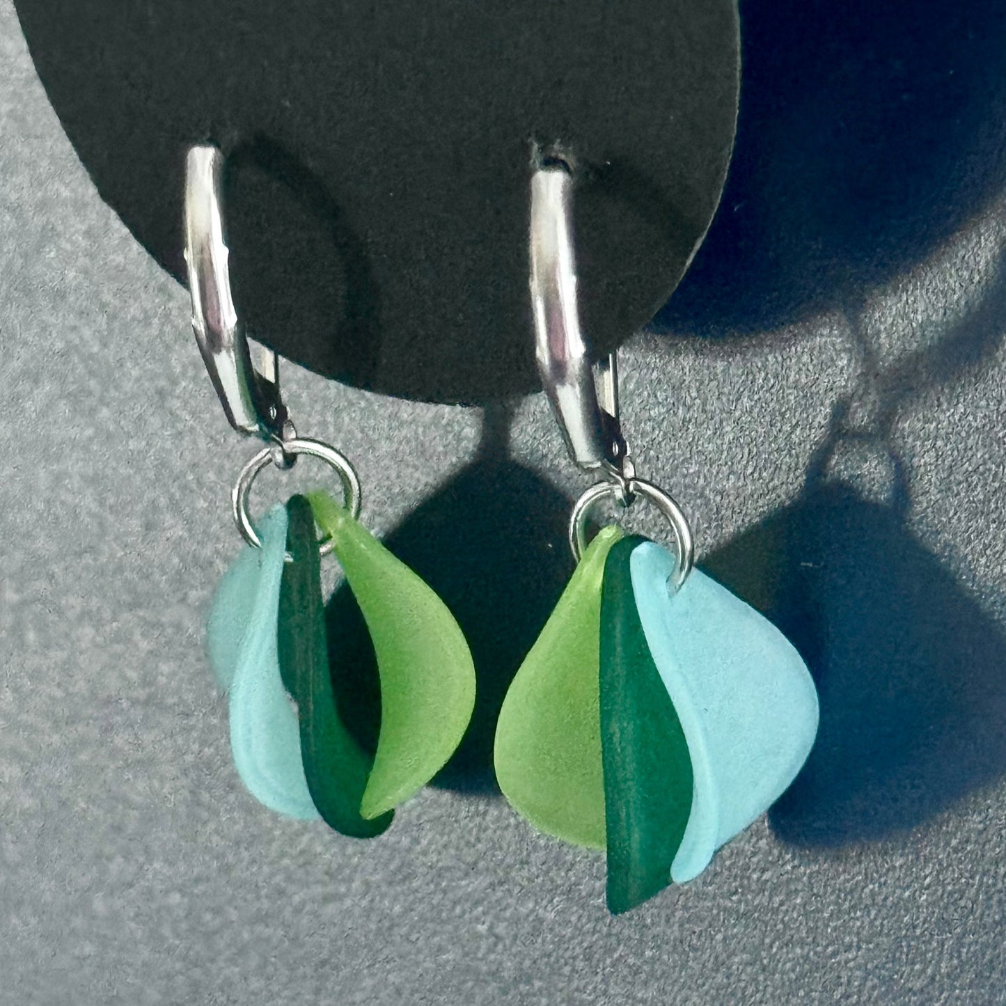 Sonia Ferland Earrings - Dark green/lime/teal mix