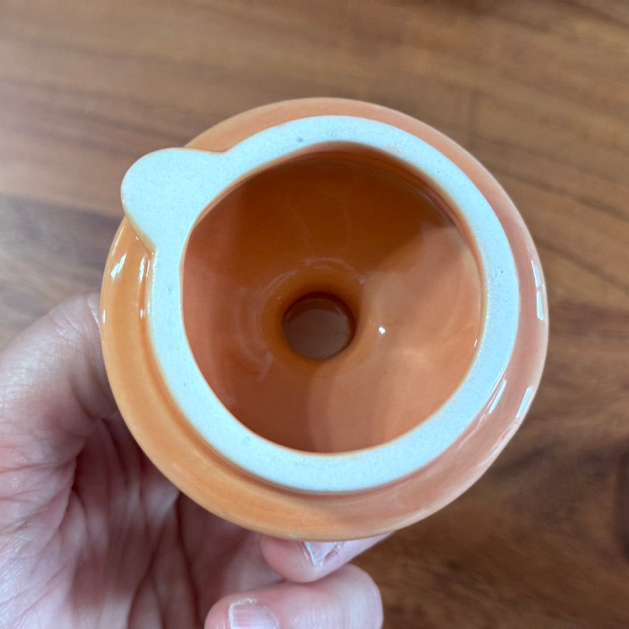 Vintage Orange Novelty Face Teapot