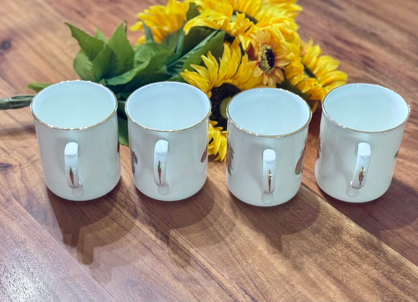 Sadler 'Wellington' Harvest Fruit Design, Bone China Mugs