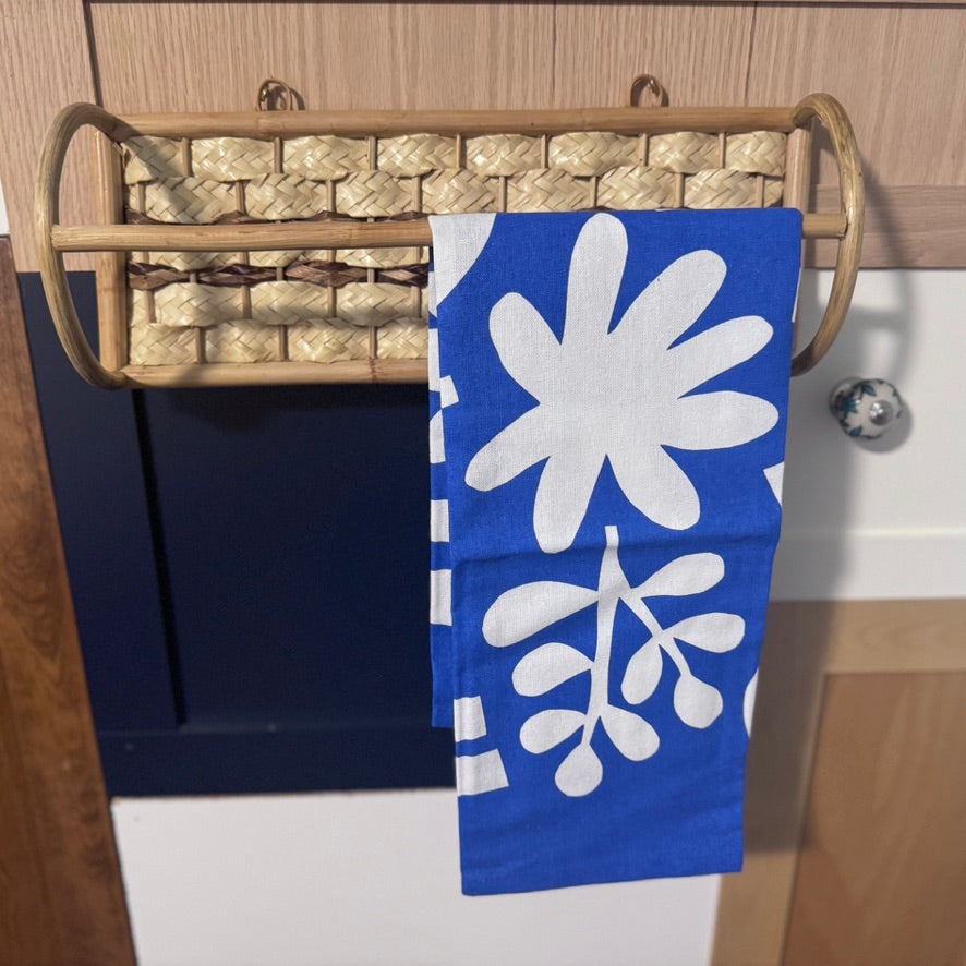Wicker/Rattan and Bamboo Wall Mounted Towel Rack