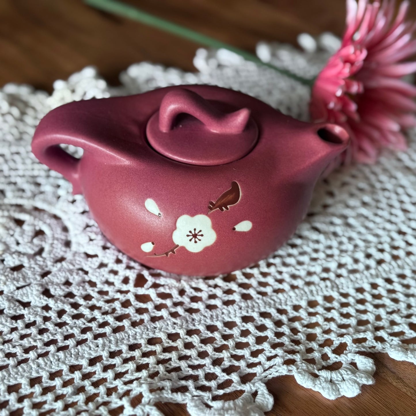Pink/Purple Japanese Clay Teapot