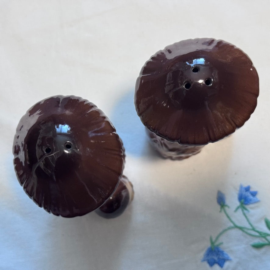 Vintage Ceramic Mushroom Salt & Pepper Shakers