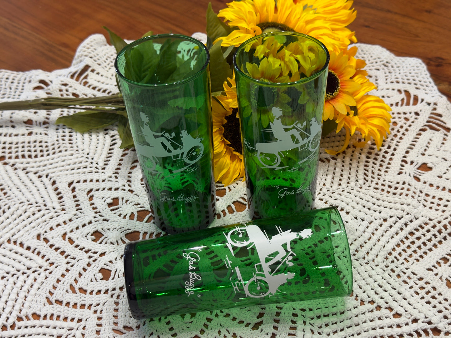 Anchor Hocking 1950-1965 "Gay Nineties" Gas Buggy Ice Tea Tumbler