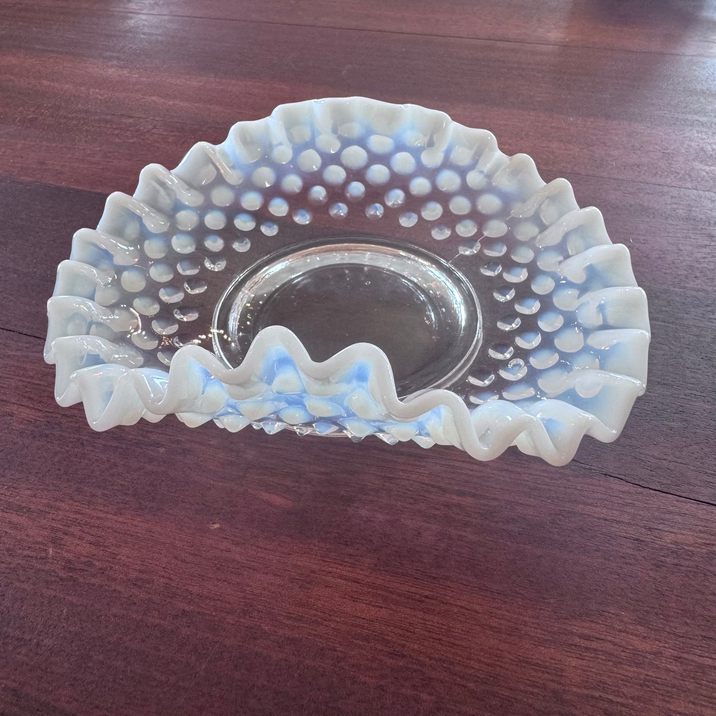Vintage Fenton Opalescent Hobnail Candy Dish