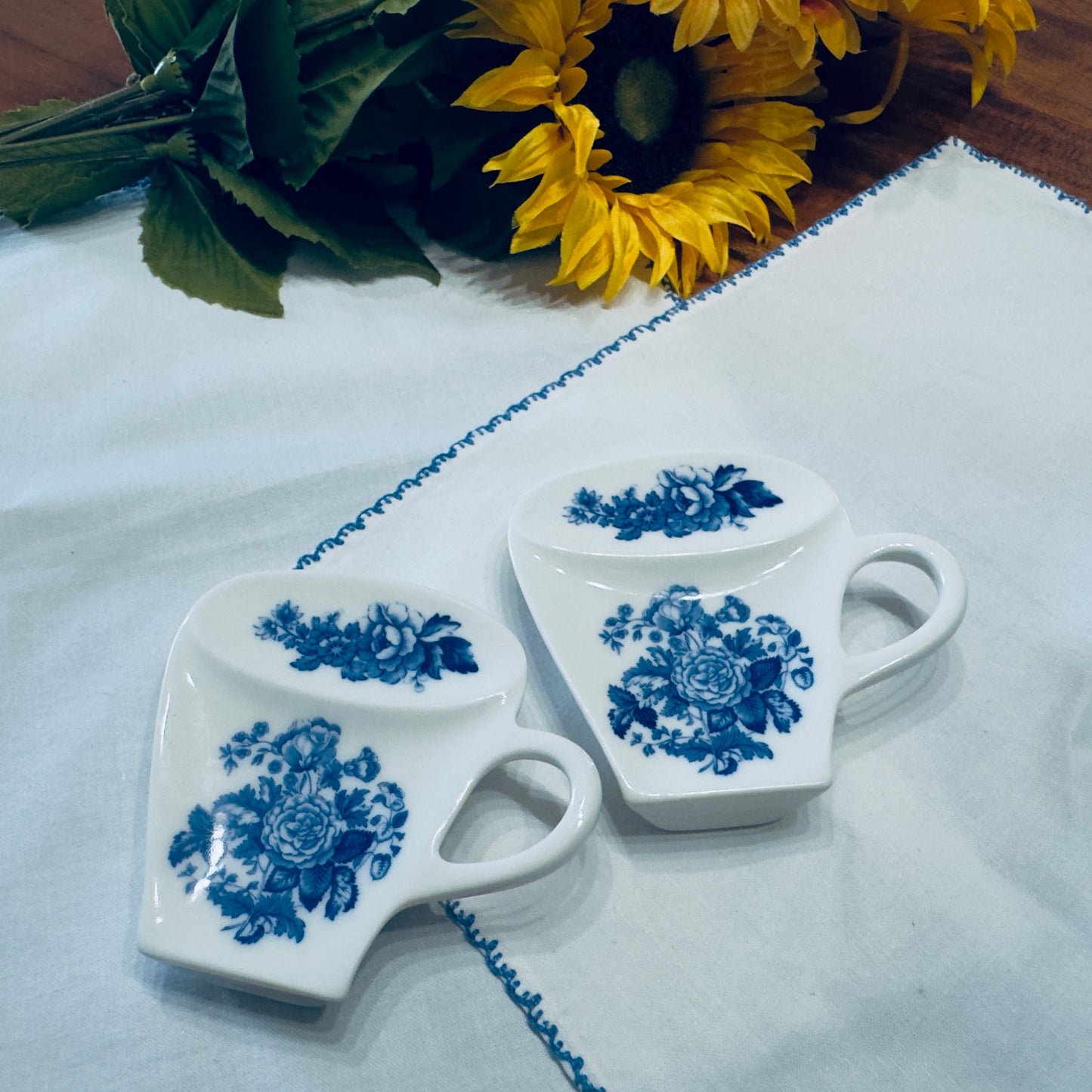 Vintage Spode Blue Room Tea Bag Holder/Spoon Rest