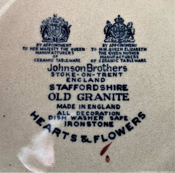 Johnson Brothers 'Old Granite' Hearts and Flowers