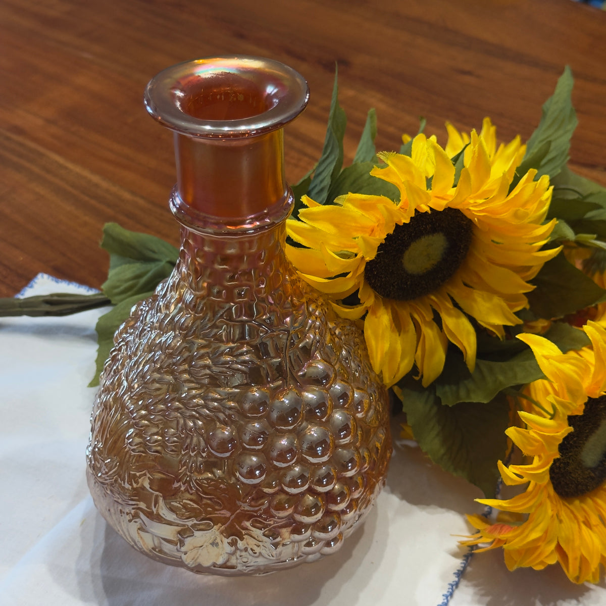 Vintage Marigold Carnival Glass Decanter