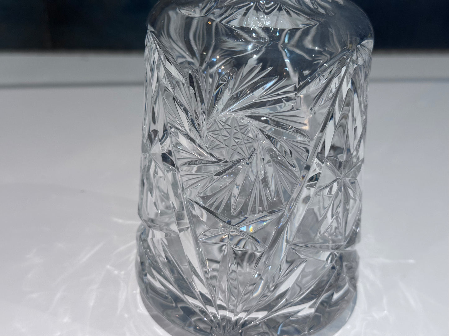 Pinwheel Cut Crystal Decanter