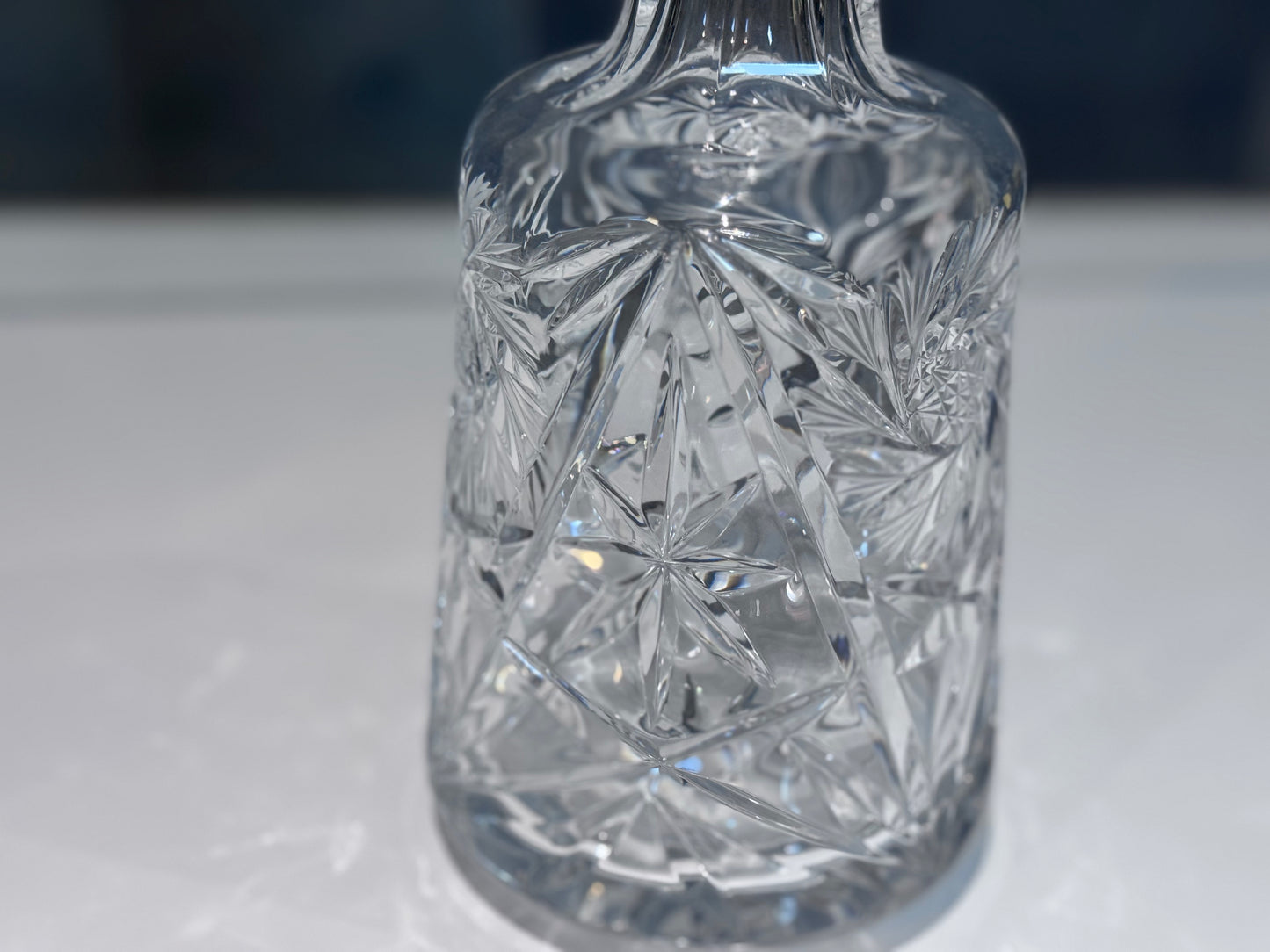Pinwheel Cut Crystal Decanter