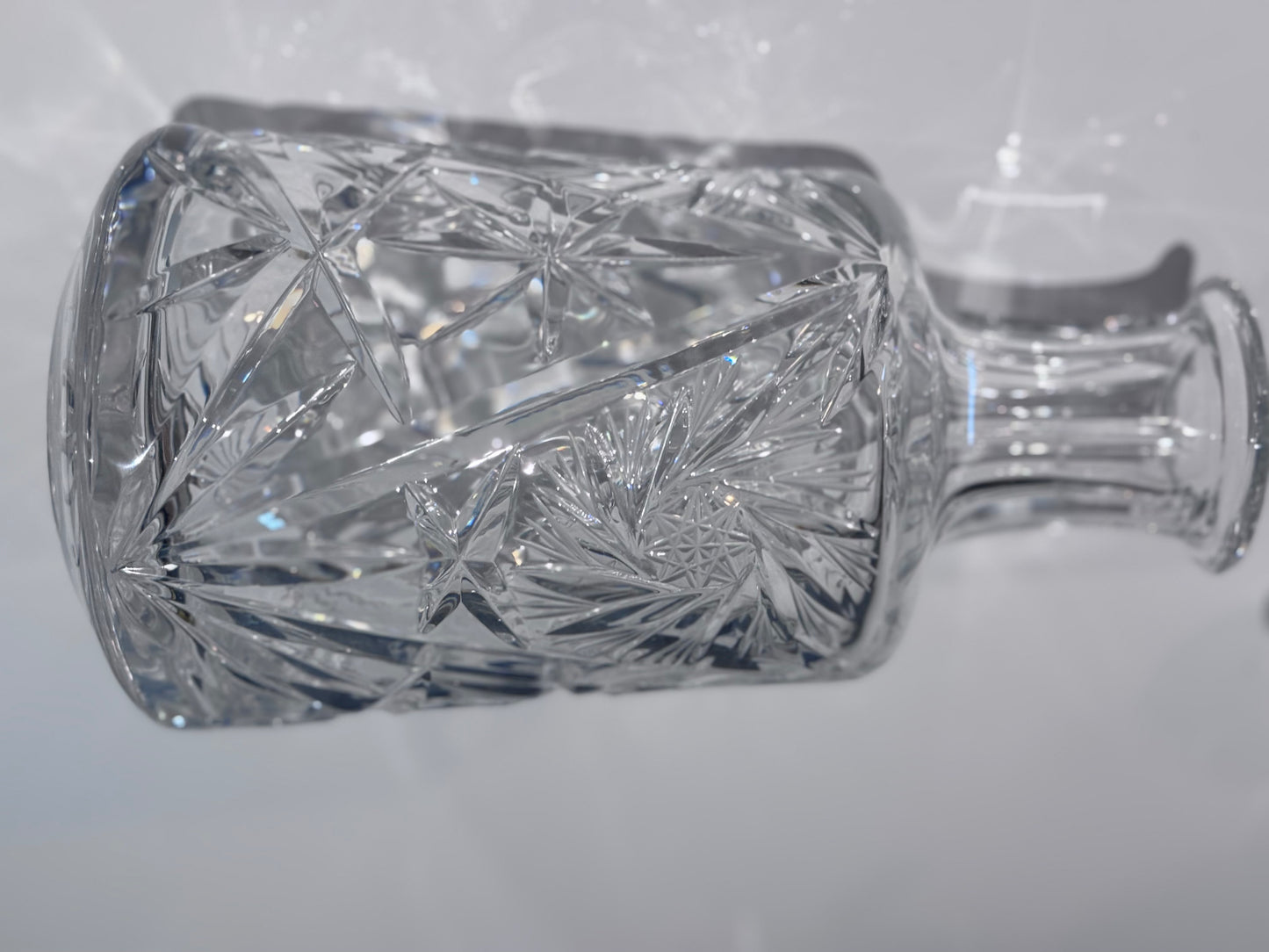 Pinwheel Cut Crystal Decanter
