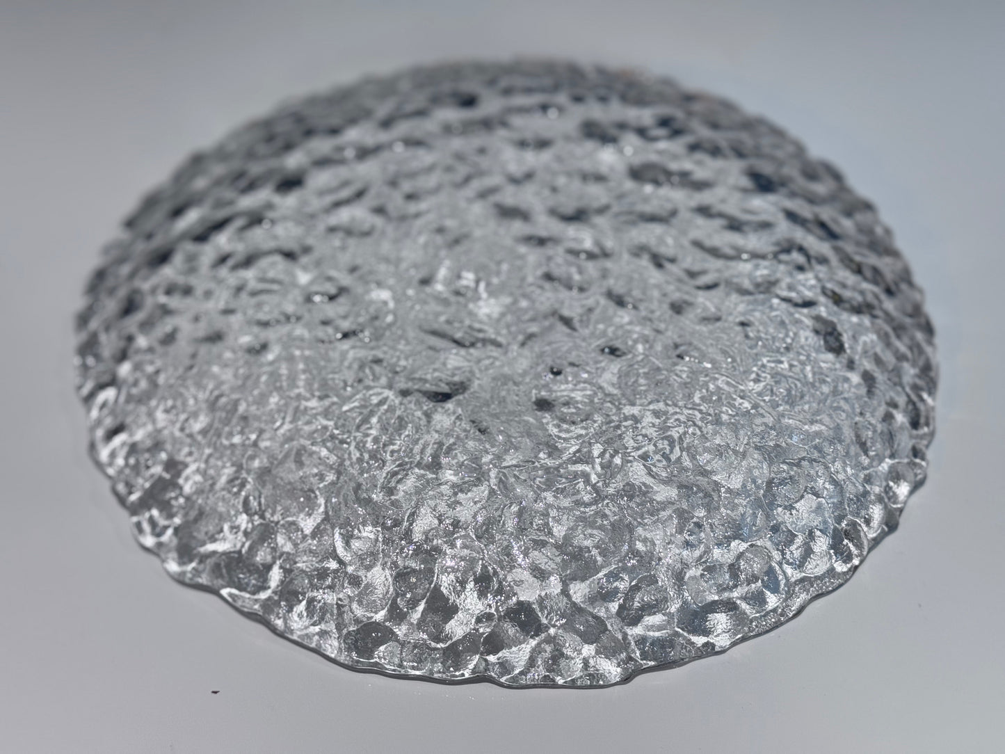 Scandinavian Ice Glass Serving Plate