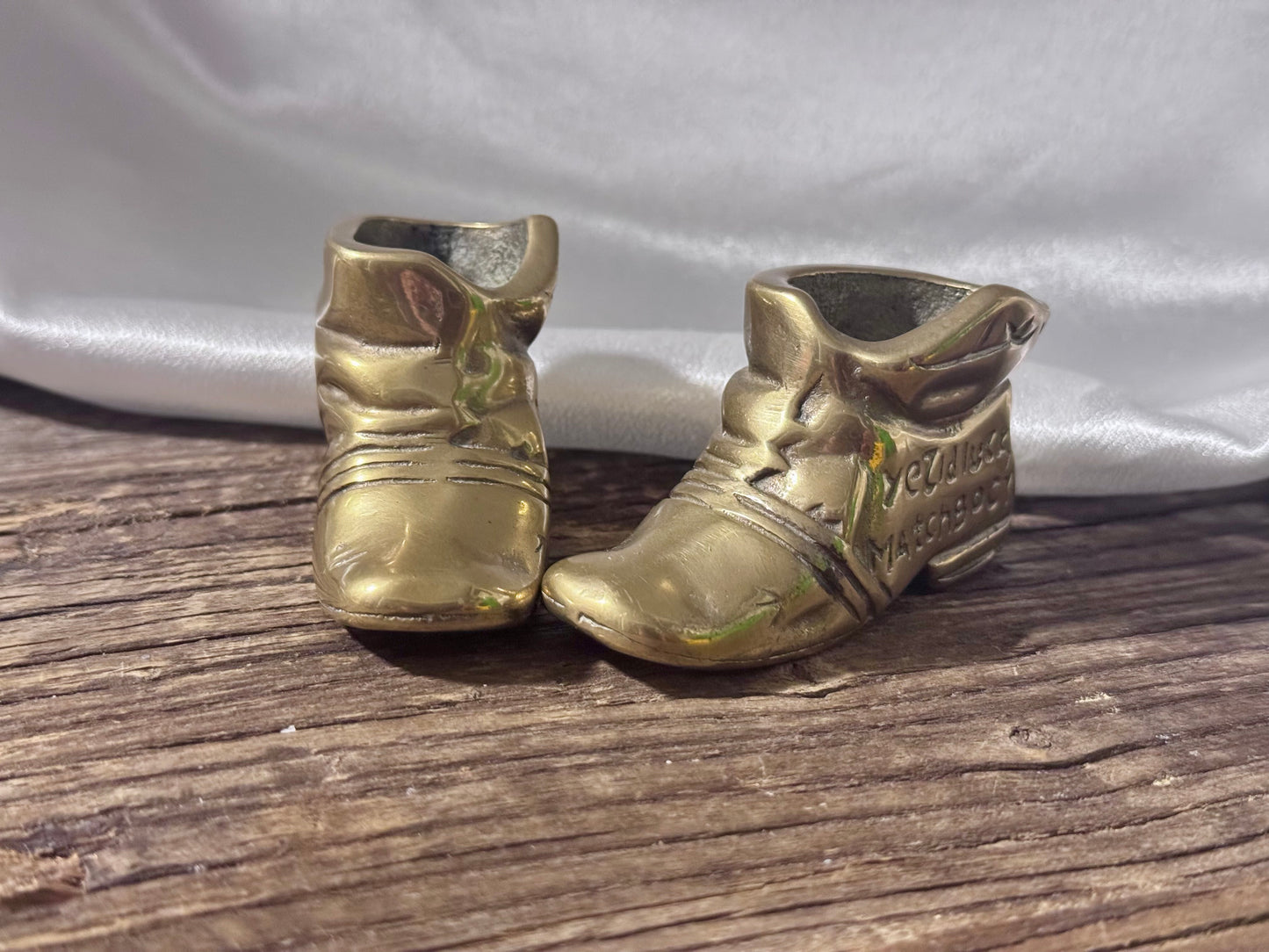 Brass "Ye Old Lucky Match Boot" Match Holder/Stricker