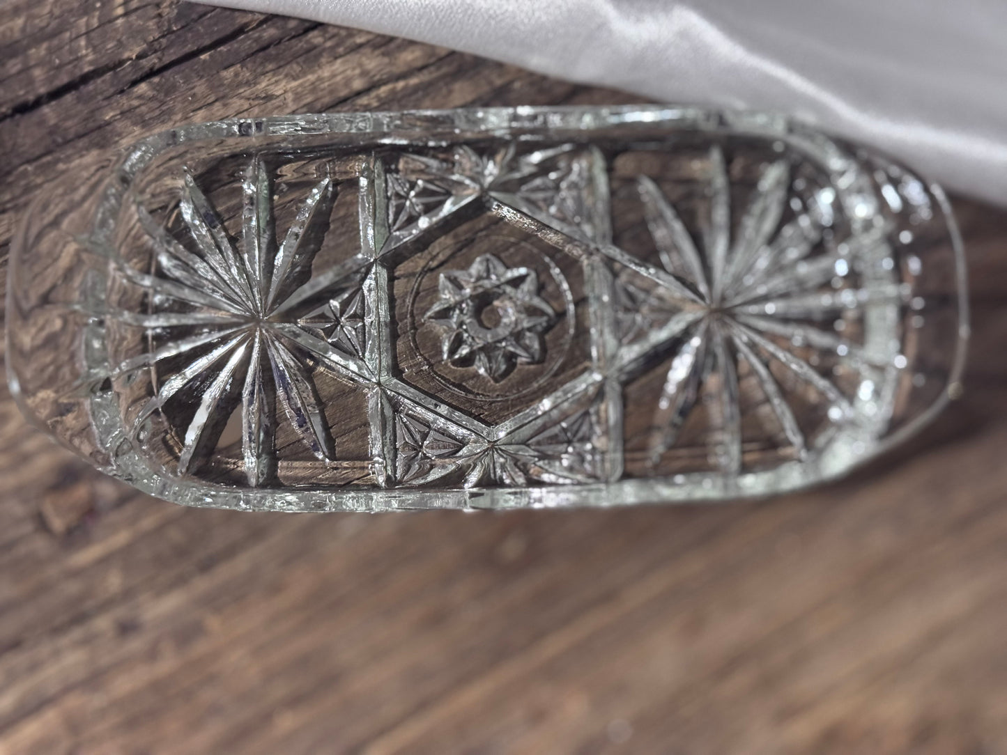 Anchor Hocking Prescut "Star of David" Covered Butter Dish