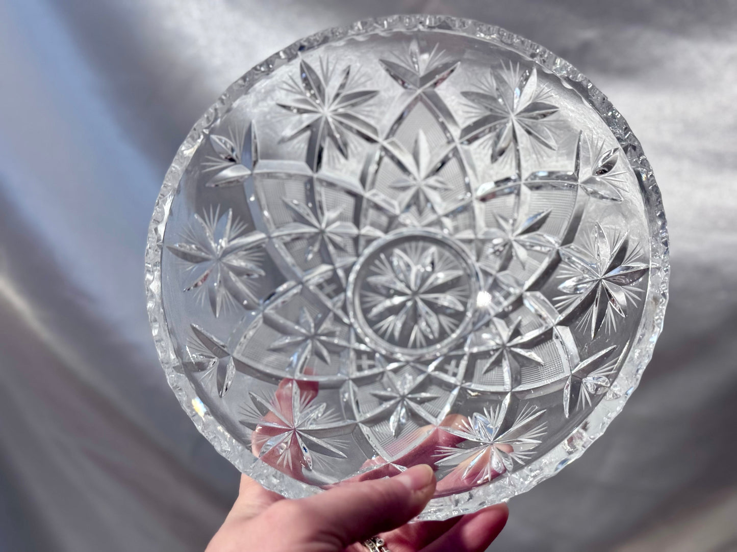 Bohemian Cut Crystal Fruit Bowl