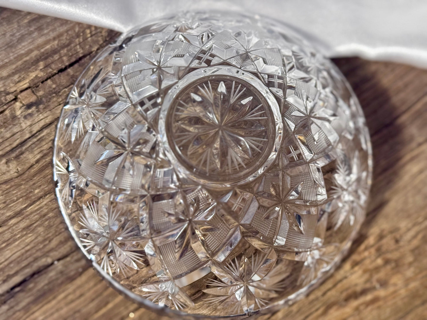 Bohemian Cut Crystal Fruit Bowl