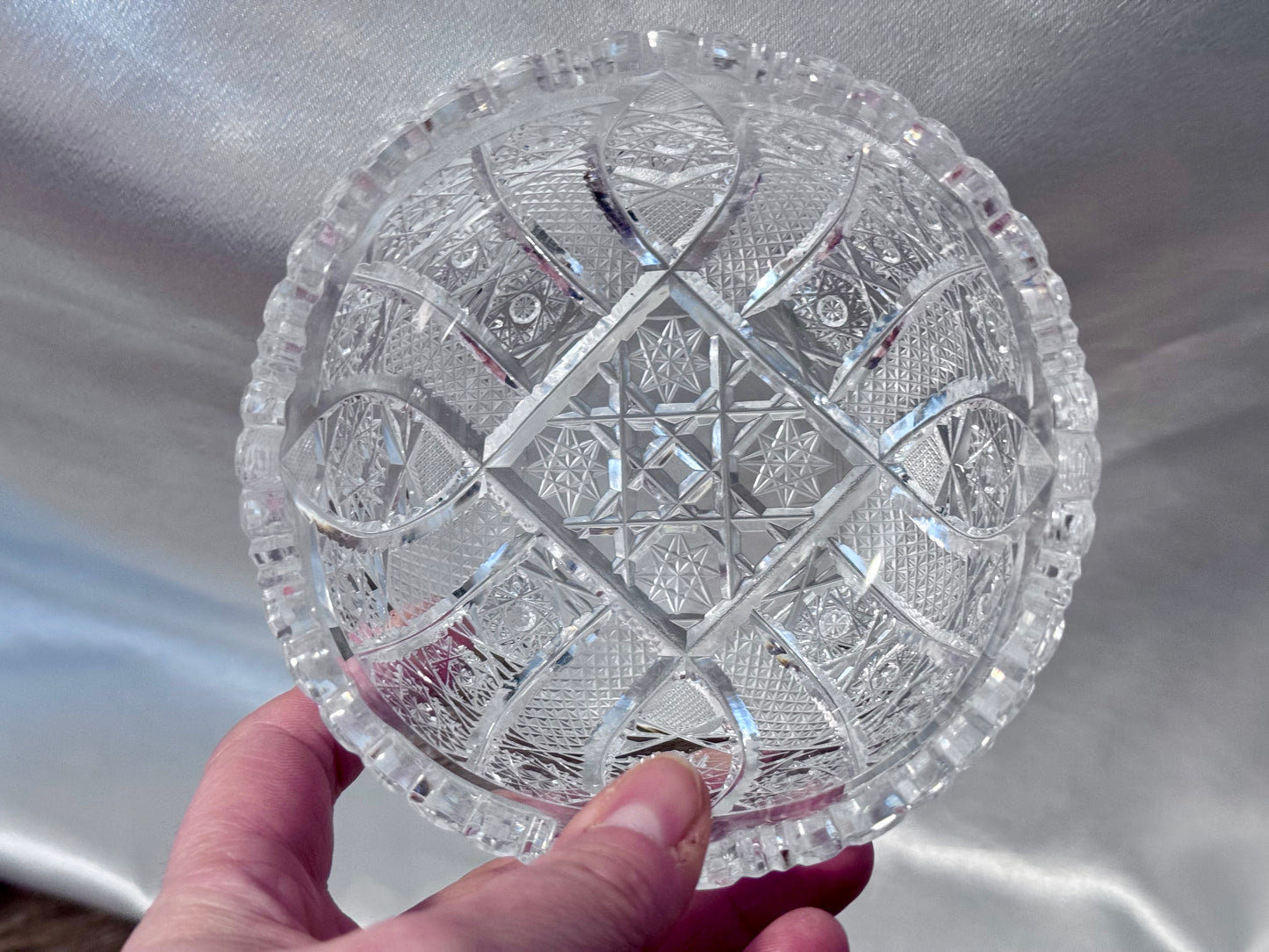 Cut Crystal Compote/Dessert Bowl
