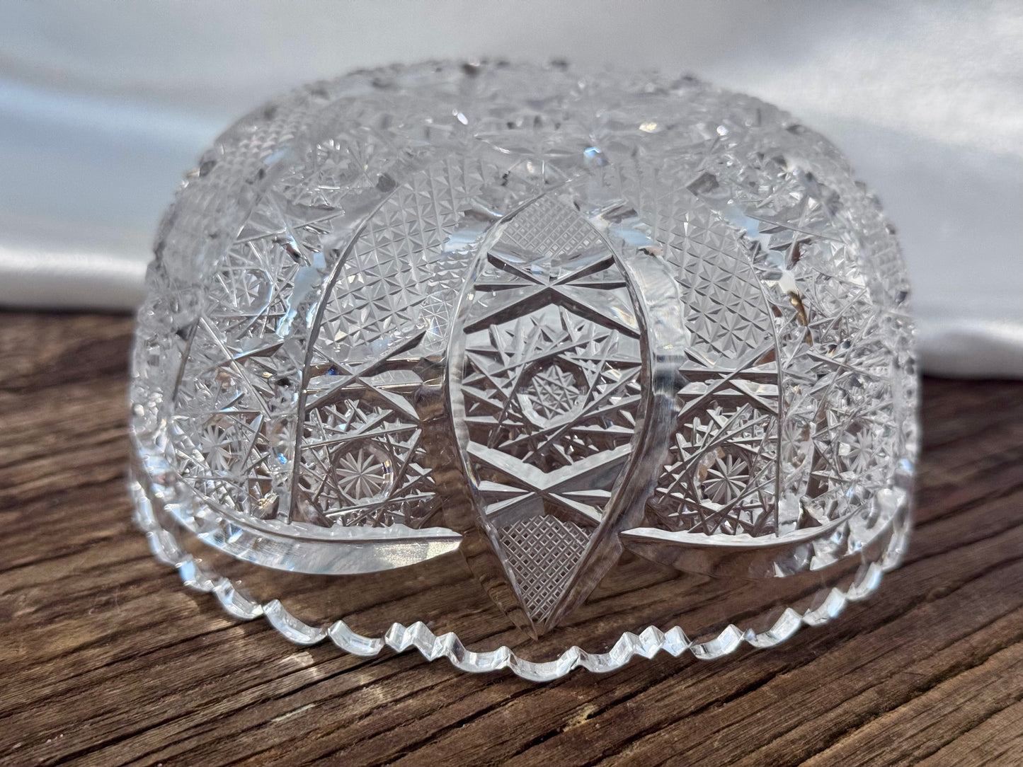 Cut Crystal Compote/Dessert Bowl
