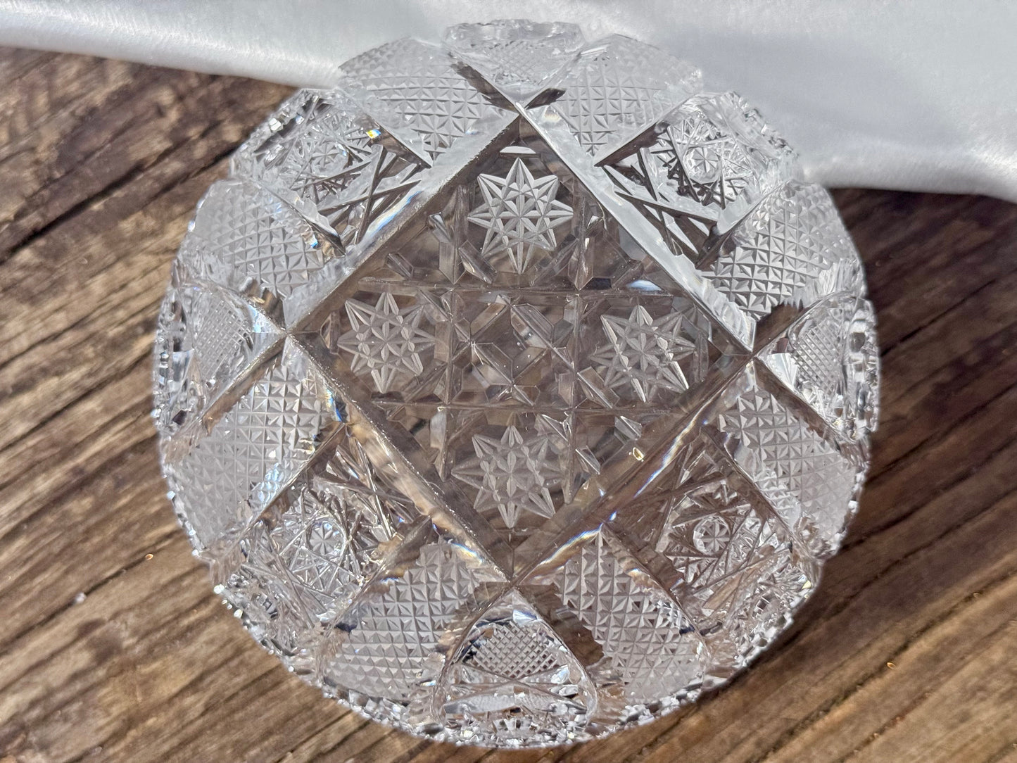 Cut Crystal Compote/Dessert Bowl