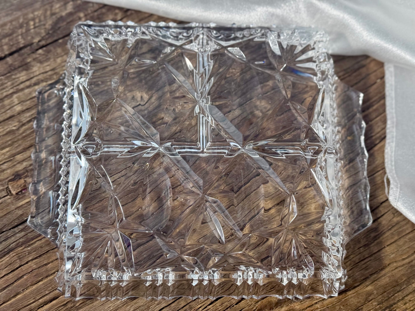 Cut Crystal Pickle Tray