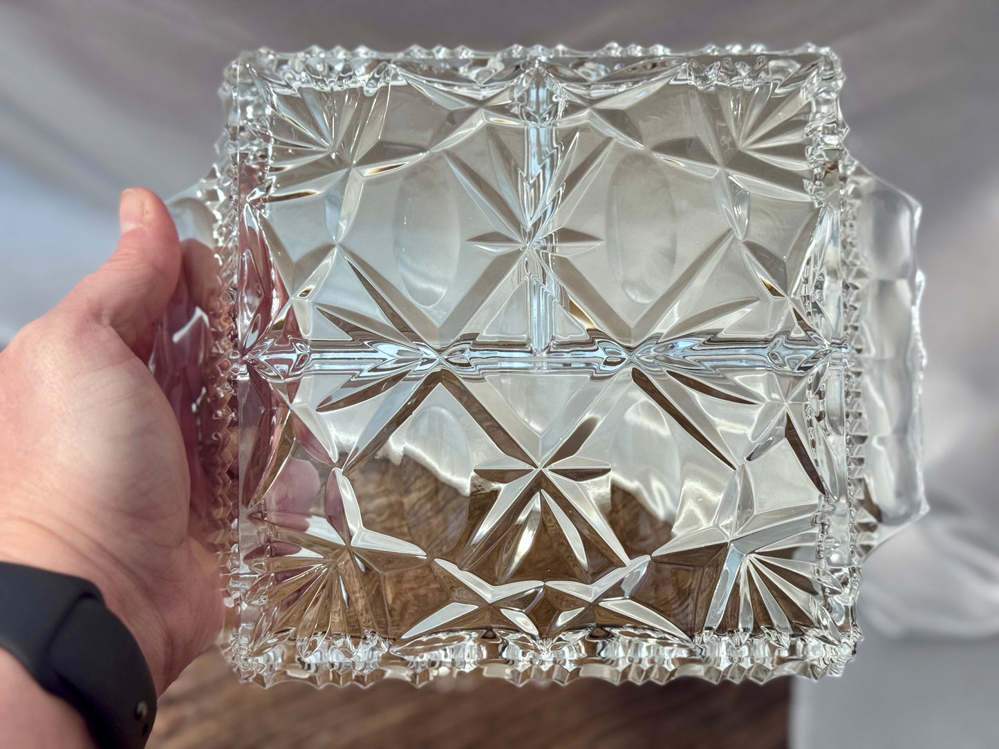 Cut Crystal Pickle Tray