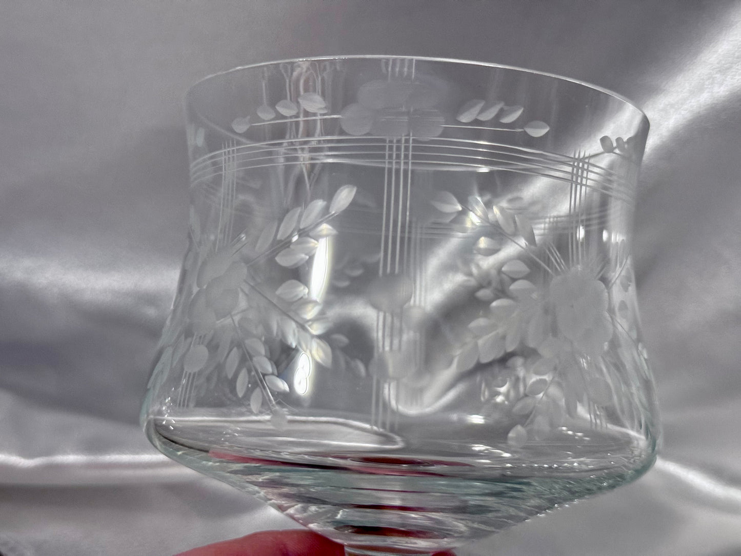 Crystal Cornflower Shrimp Cocktail Glasses