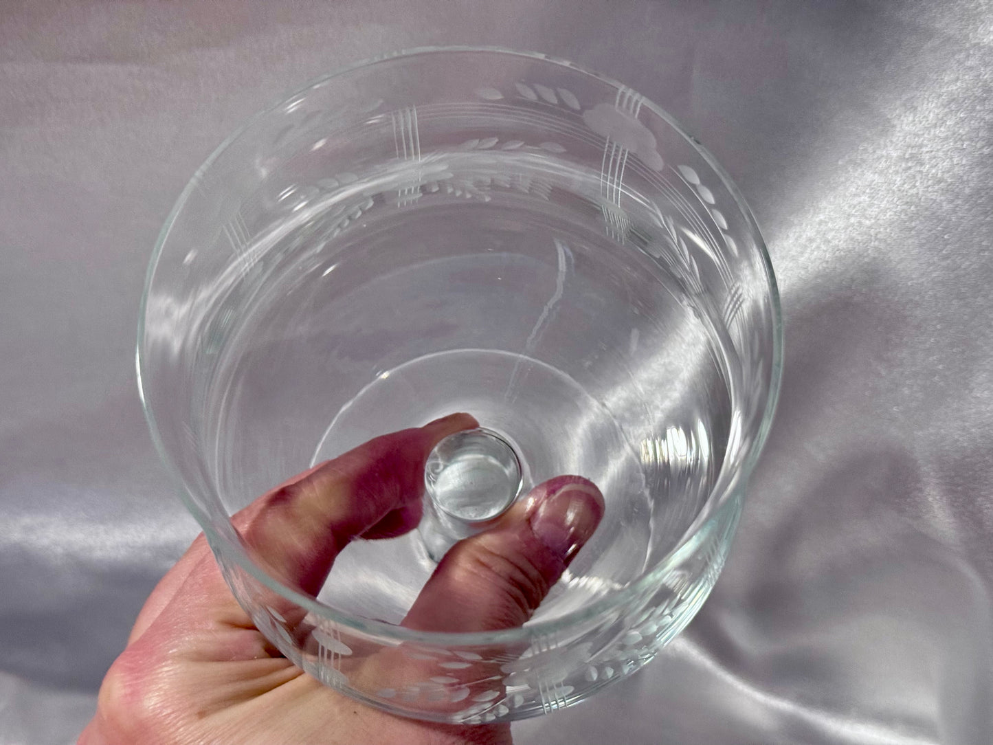 Crystal Cornflower Shrimp Cocktail Glasses