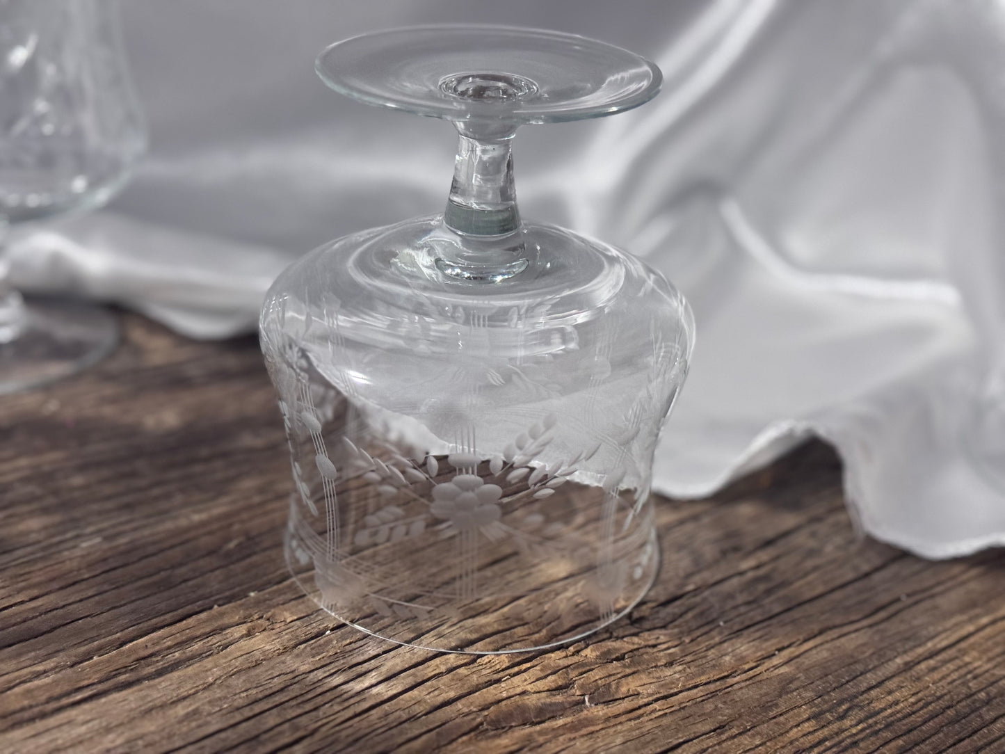 Crystal Cornflower Shrimp Cocktail Glasses