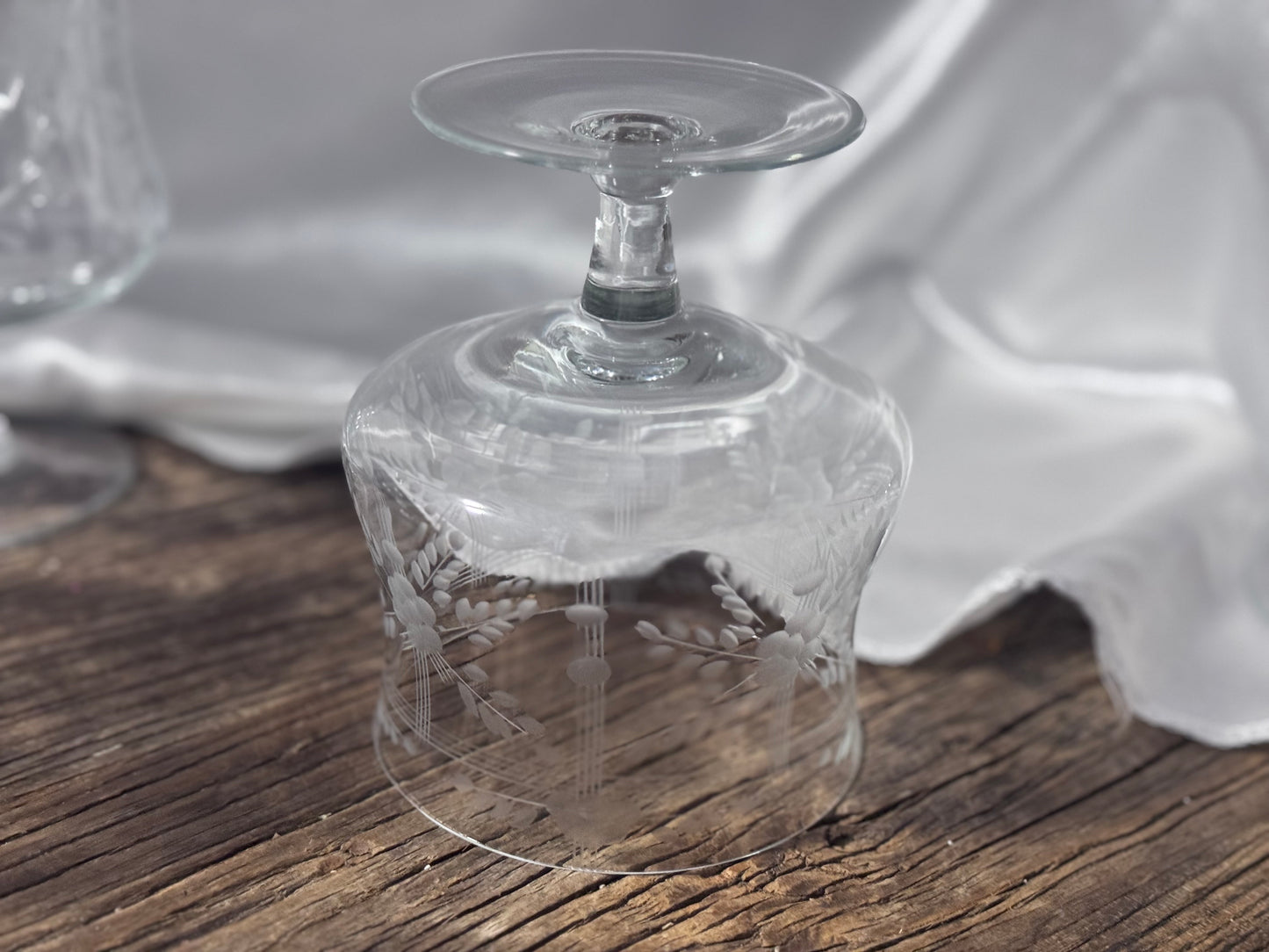 Crystal Cornflower Shrimp Cocktail Glasses