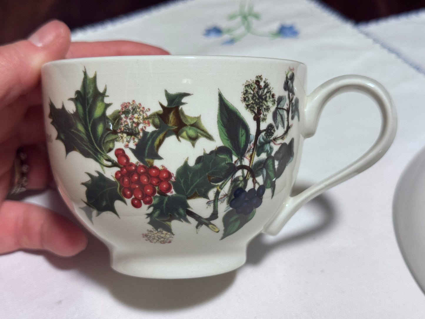 Portmeirion The Holly & The Ivy Tea Cup and Saucer