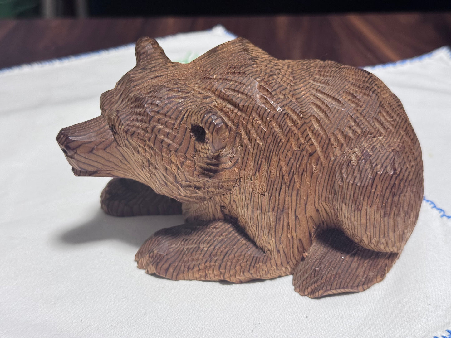 Hand Carved Kadian Crafts LTD Sitting Bear