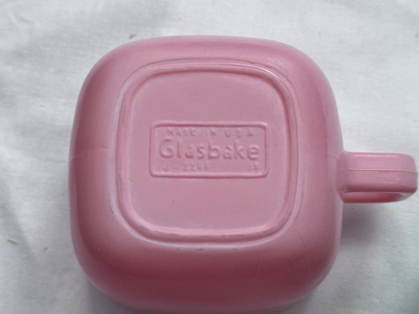 Glasbake Lipton Soup Pastel Square Coffee Mugs
