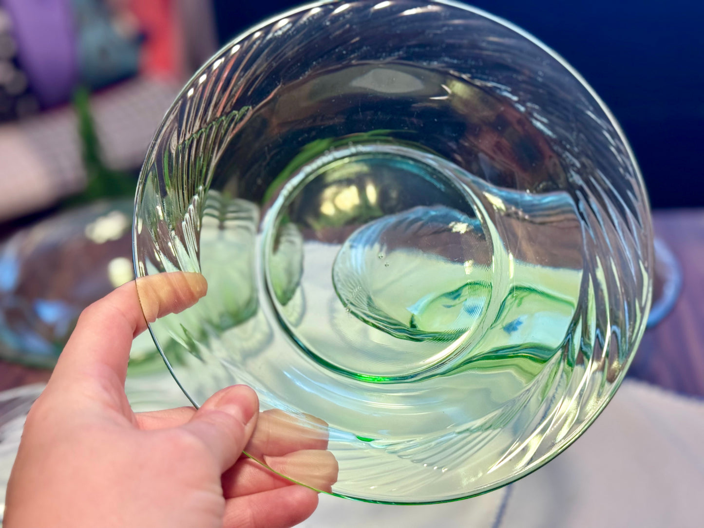 Green Glass Pyrex Bowls