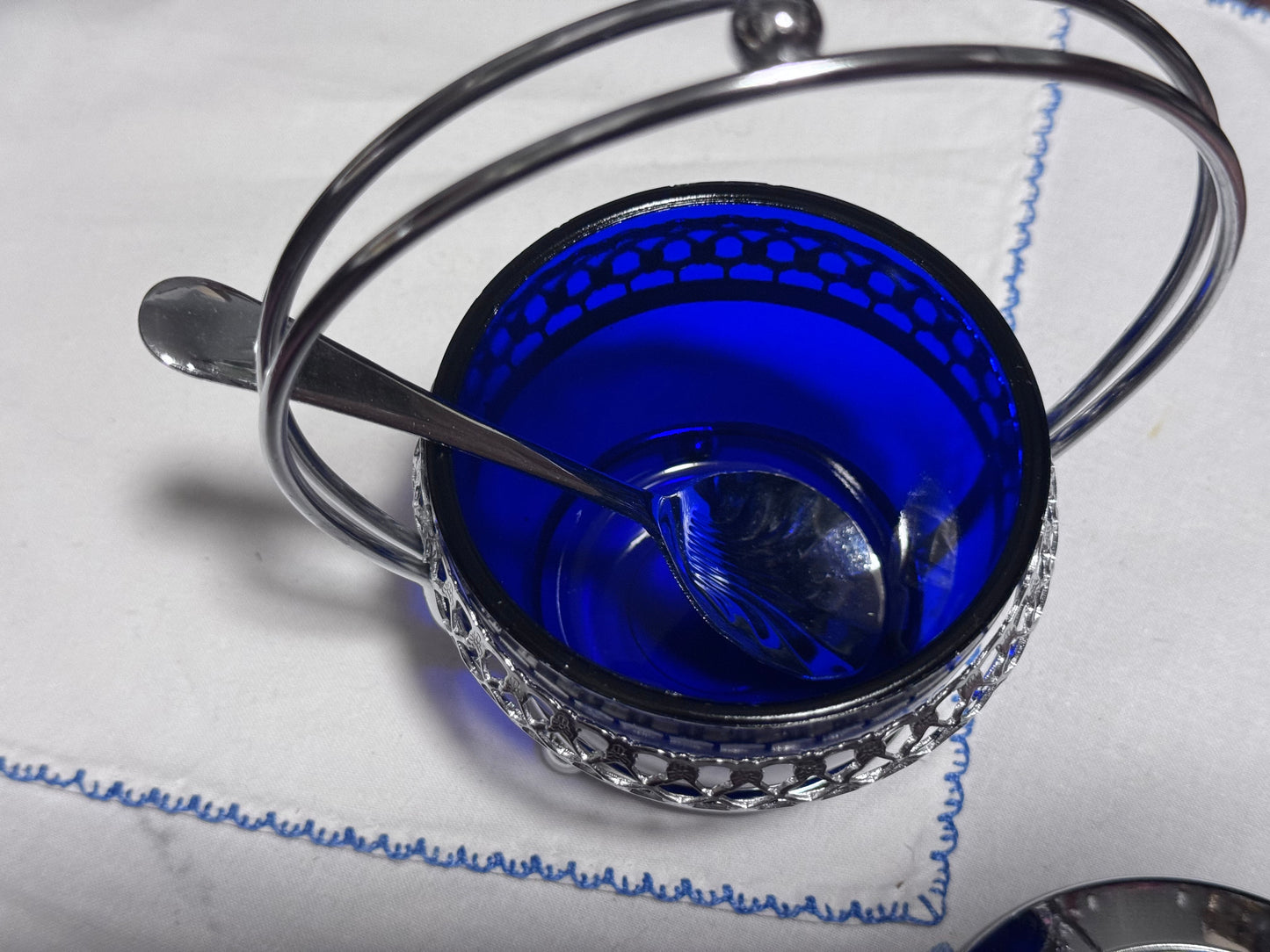 Chrome Plate Sugar Bowl/Jam Bowl