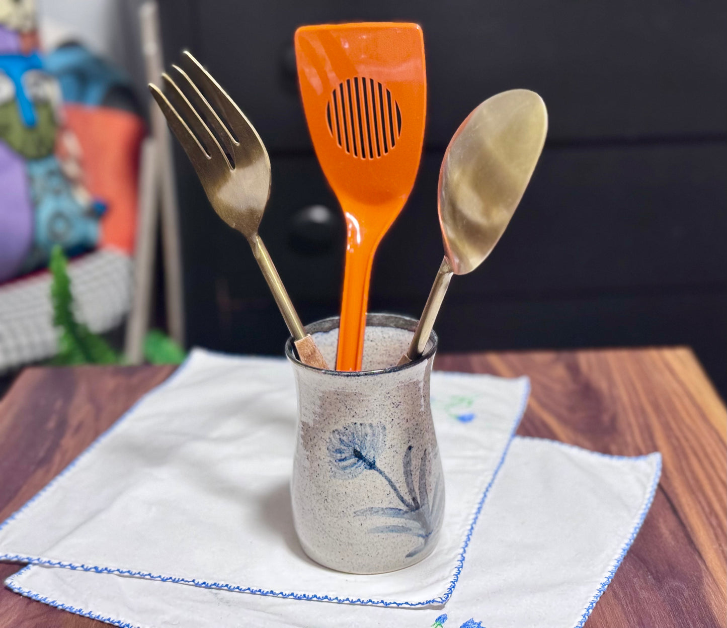 Pottery Vase/Utensil Holder