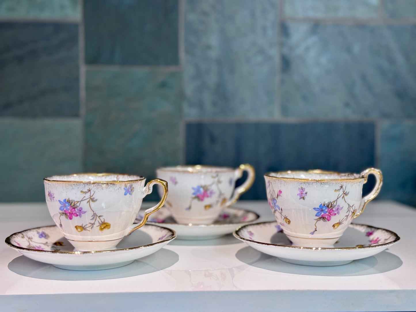 Royal Stafford 'Violets Pompadour' Fine Bone China Tea Cup and Saucer