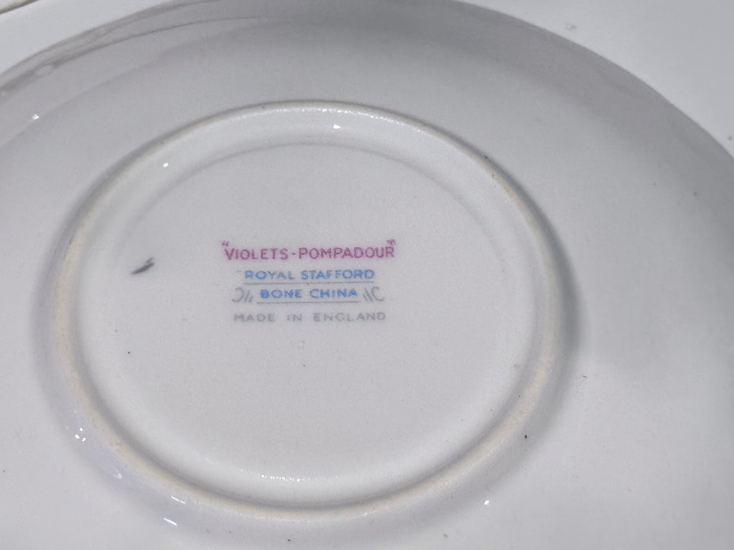 Royal Stafford 'Violets Pompadour' Fine Bone China Tea Cup and Saucer