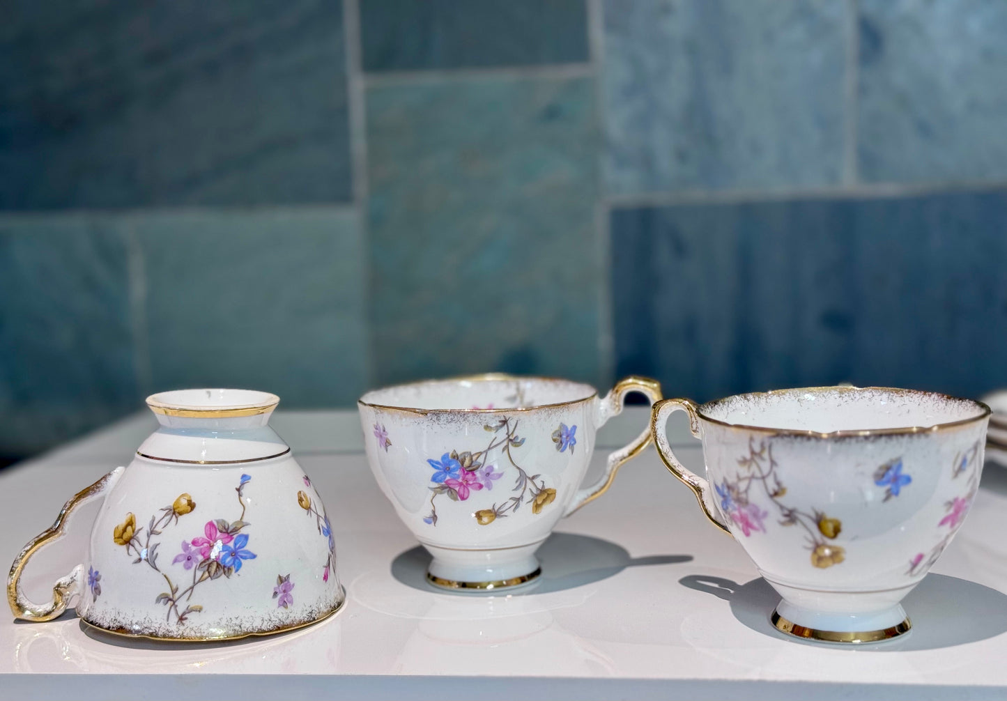 Royal Stafford 'Violets Pompadour' Fine Bone China Tea Cup and Saucer