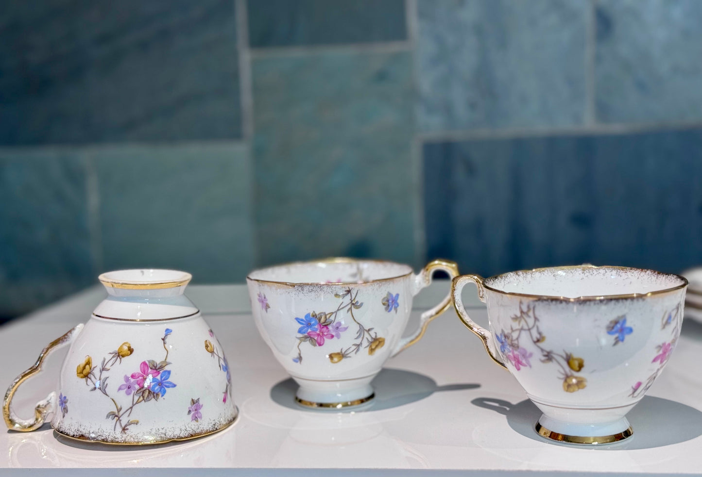 Royal Stafford 'Violets Pompadour' Fine Bone China Tea Cup and Saucer