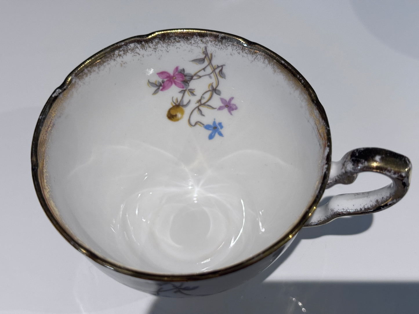 Royal Stafford 'Violets Pompadour' Fine Bone China Tea Cup and Saucer