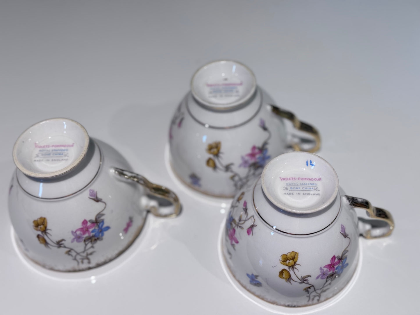 Royal Stafford 'Violets Pompadour' Fine Bone China Tea Cup and Saucer